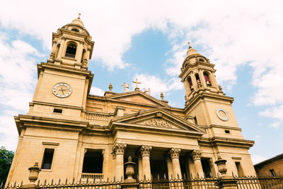 Low angle view of historical building against sky