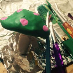 Close-up of food on table