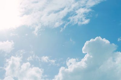 Low angle view of clouds in sky