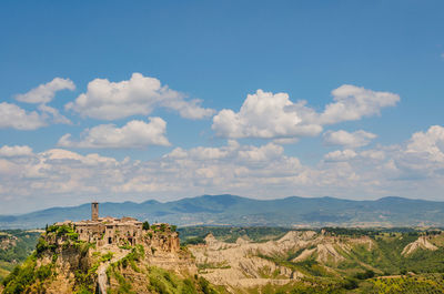 Civita di bagnoregio and scenic landscape in tuscany