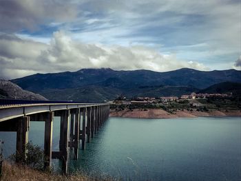 Scenic view of river against sky