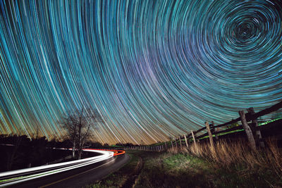 Star trails and light trails