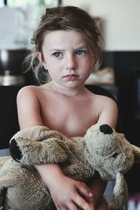 Portrait of shirtless boy