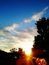 Low angle view of sky at sunset