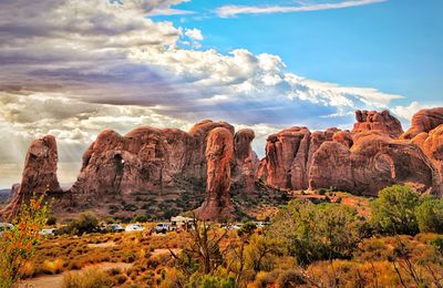 View of rock formations