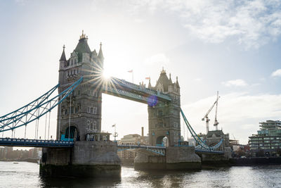 Bridge over river in city