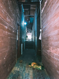 Empty corridor of building