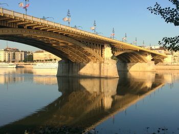 Arch bridge over river