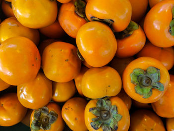 Full frame shot of oranges at market stall