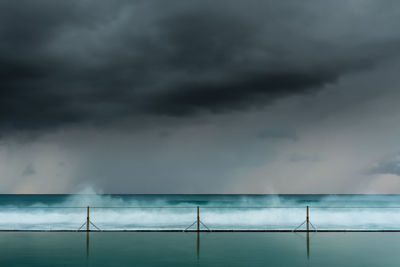 Cloudy sky over sea