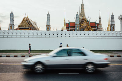 View of cathedral and buildings in city