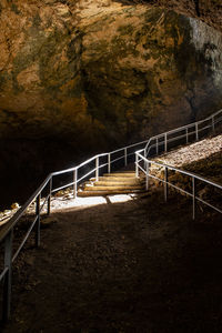 Footbridge over rocks