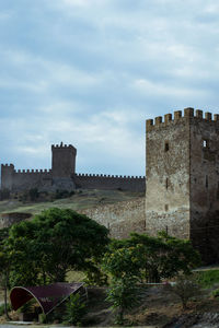 Historic building against cloudy sky