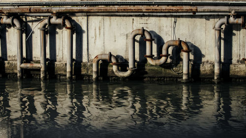 Reflection of building on water