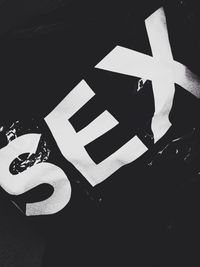 Close-up of sign board