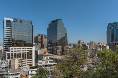 View of the skyline of santiago, chile