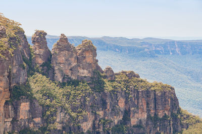 View of rock formations