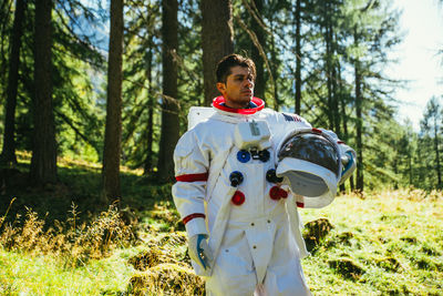 Full length of man standing on land