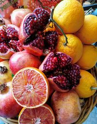 High angle view of fruits in market