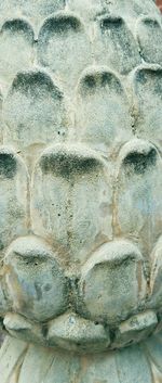 Close-up of carving on wall