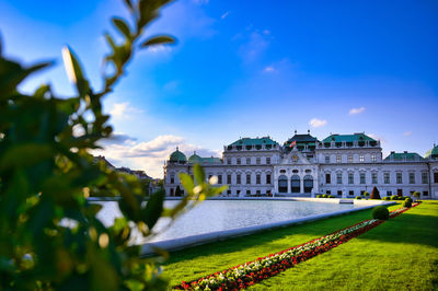 Historic building against blue sky