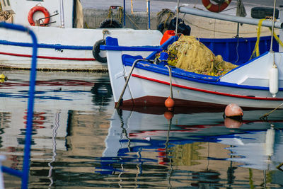 Boats in lake