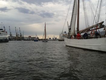 Boats in harbor