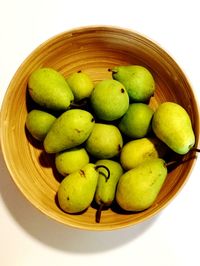 High angle view of fruits in container