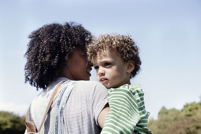 Mother with son