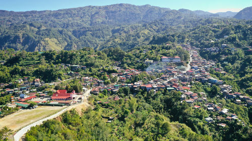 High angle view of townscape