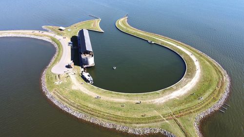 High angle view of water