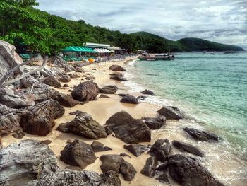 Scenic view of calm sea against sky