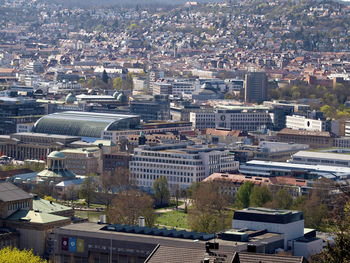 High angle view of cityscape