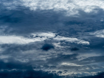 Low angle view of clouds in sky