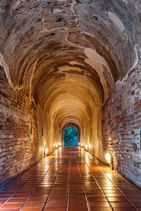 View of empty tunnel