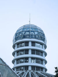 Low angle view of modern building against sky