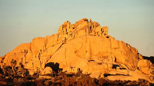 Rock formation against sky