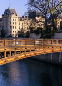 Bridge over river in city