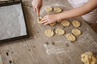 Cropped image of woman preparing food