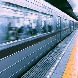 Train at subway station