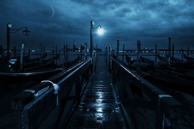 Panoramic view of sea against sky at dusk