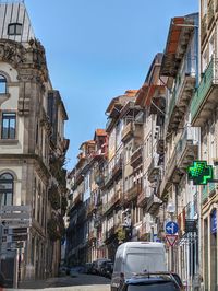 Low angle view of buildings in the city porto