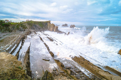 Panoramic view of sea against sky