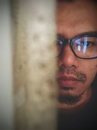 Close-up portrait of young man