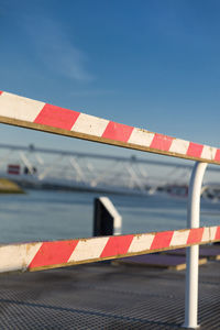 Close-up of railing