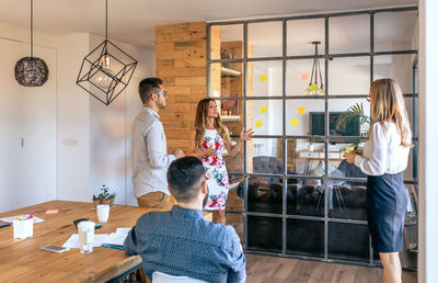 Business people having discussion at office