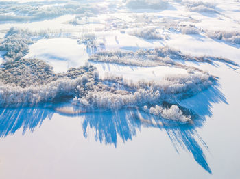 Scenic view of snow covered landscape