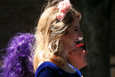 Close-up of young woman