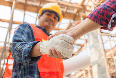 Man working at construction site