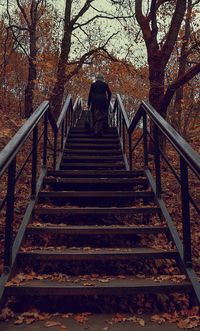 Low angle view of stairs leading towards steps